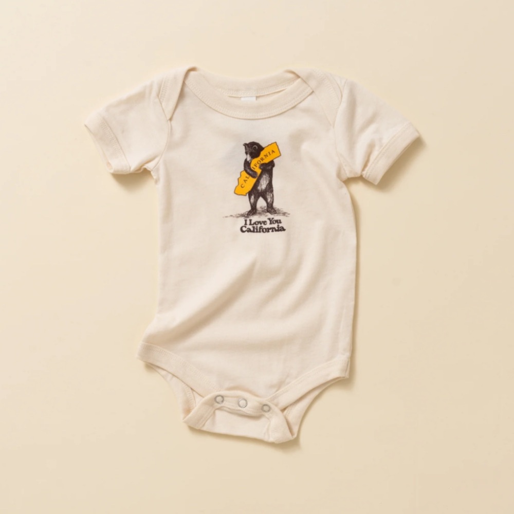 Adorable Newborn Baby Cream California Bear One Piece Onesie Unisex